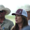 U.S. Agriculture Secretary Brooke Rollins talks about a sterile fly dispersal station placed on a ranch near La Pryor, Texas, June 11, 2026.