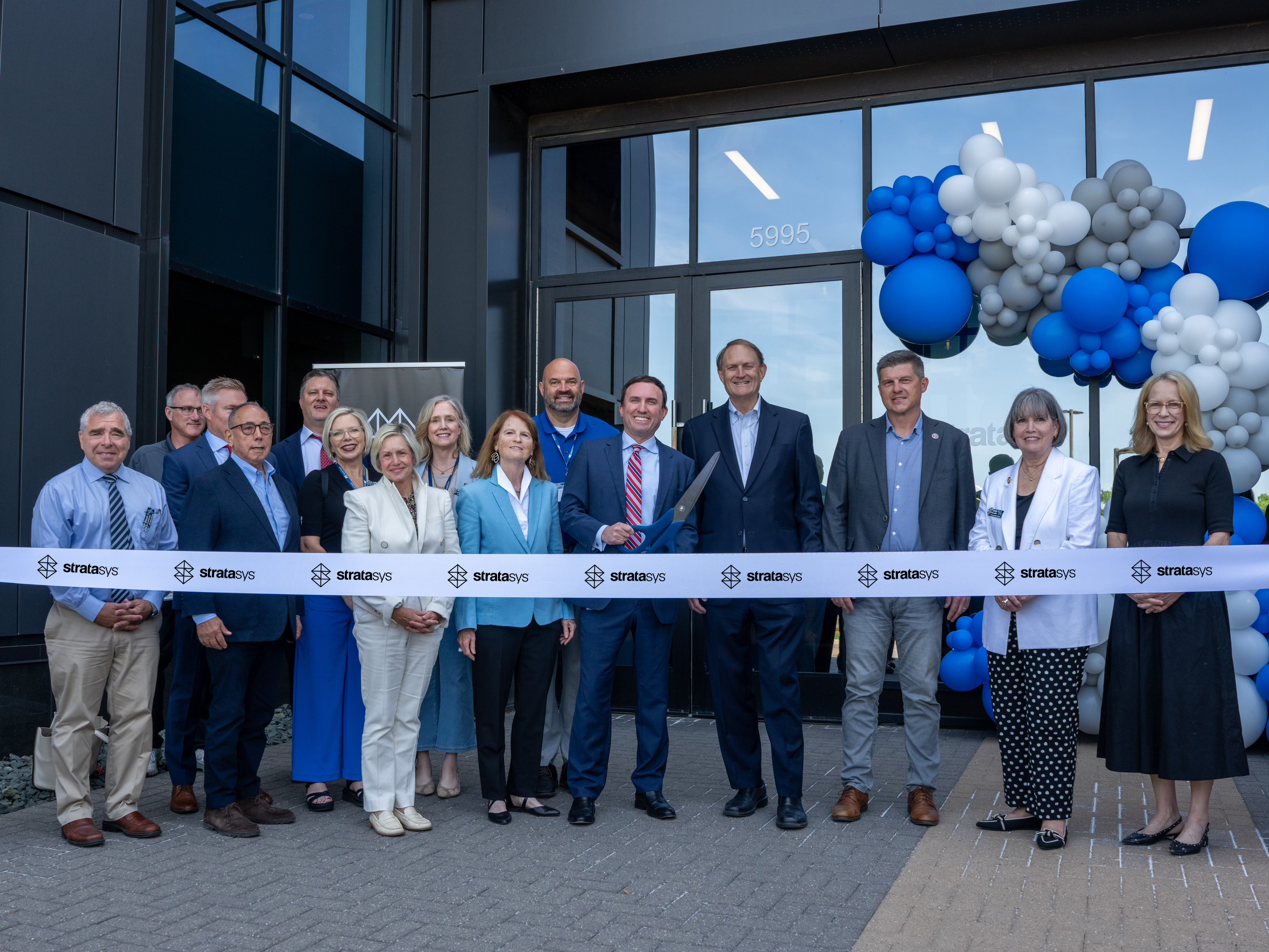 The Stratasys grand opening event in Minnetonka, Minnesota, brought together company leadership, customers, partners and community stakeholders.