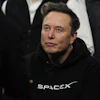 Elon Musk attends the finals for the NCAA wrestling championship, March 22, 2025, in Philadelphia.