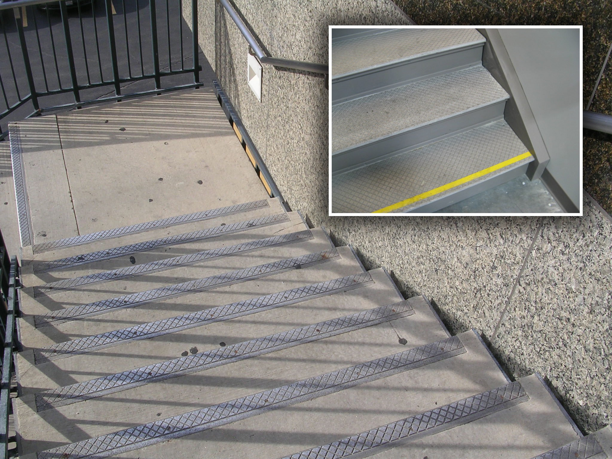 Abrasive Treads Resist Chemicals and Corrosion on Stairways and Landings