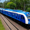 This photo shared by Indian Ministry of Railways on X shows India's first indigenously built hydrogen-powered train named the “NaMo Green Rail,” at Jind, in the Indian state of Haryana, Thursday, July 16, 2026.