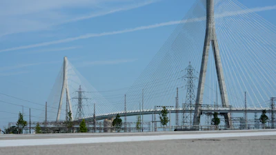 The Gordie Howe International bridge between Detroit and Windsor, Ontario, July 24, 2026.