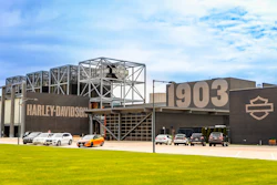 The Harley Davidson Museum in Milwaukee in Spring 2025.