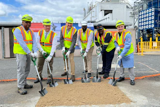 Left to right: Michael Mohammed from Syensqo, Bill Martin, Mayor of Havre de Grace, Marc Doyle, EVP Composite Materials at Syensqo, Marc Cottman, Site Director at Syensqo, Robert Gray from Syensqo, and Max Miller from Syensqo.