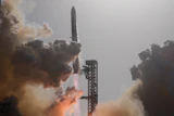 SpaceX's mega rocket Starship lifts off for a test flight from Starbase, Texas, Friday, July 24, 2026.