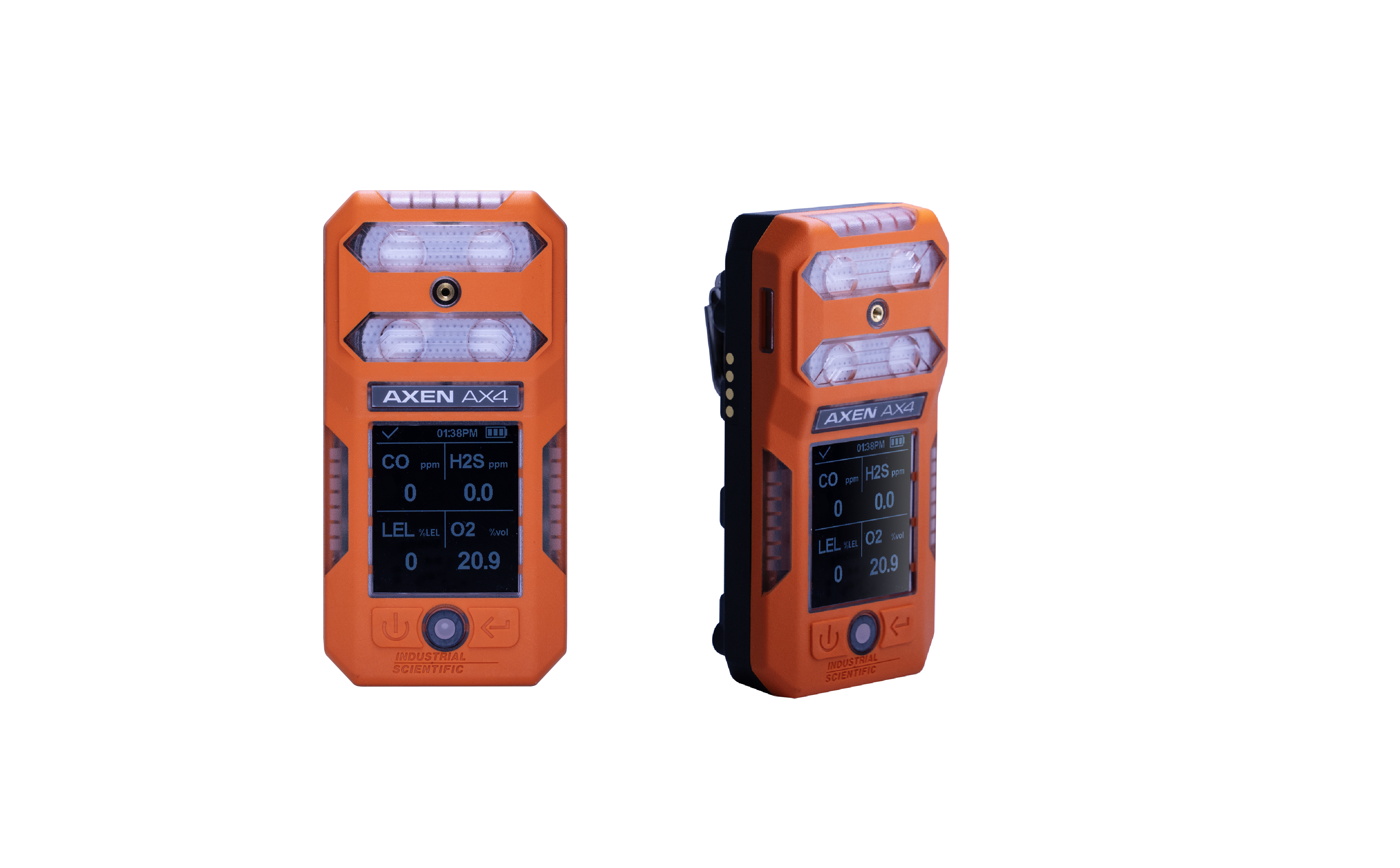 The Axen AX4™ is a practical four-gas monitor designed by Industrial Scientific to help organizations protect workers with dependable gas detection that is easy to deploy, use and maintain.