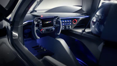 An intuitive, race-inspired interface and data visualization concept gives drivers clear feedback and coaching as they explore the car’s full capability.
