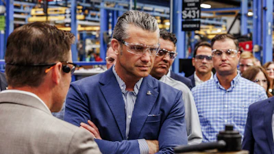 Secretary of War Pete Hegseth visited Oshkosh, Wisconsin, as part of the administration's nationwide “Arsenal of Freedom” tour.