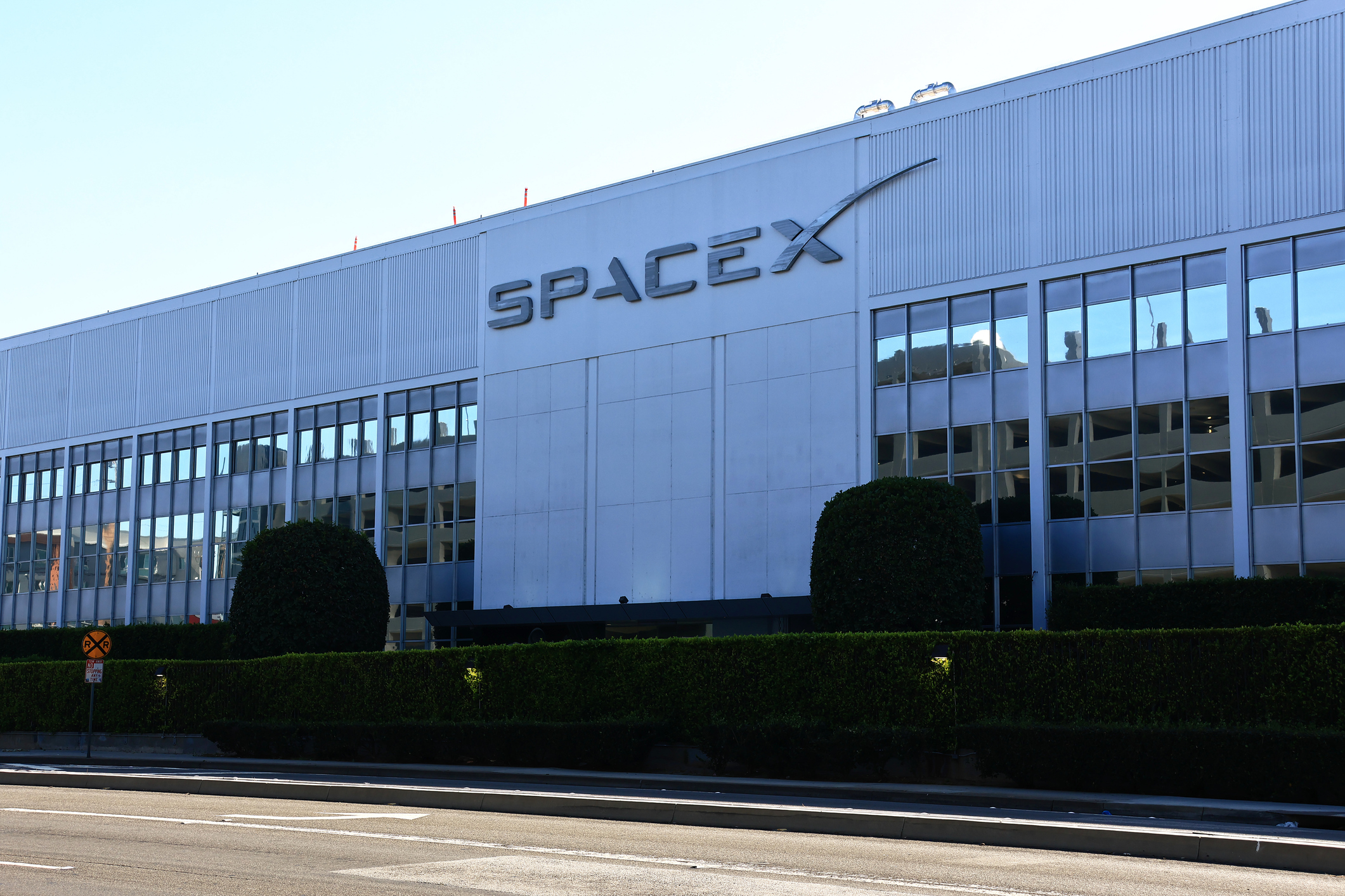 Exterior shot of SpaceX in California in May 2026.