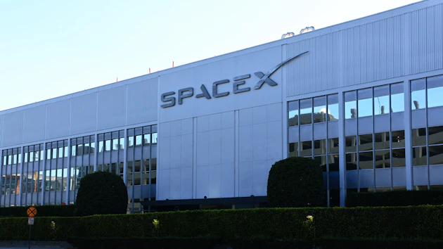 Exterior shot of SpaceX in California in May 2026.