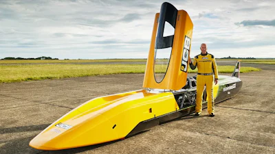 Jcb Hydromax With Driver Wing Commander Andy Green Obe At Raf Wittering 21x9