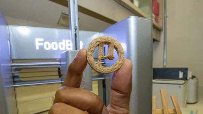 This cookie is made using waste plant materials and plastic and could feed humans everywhere from submarines to spaceships.