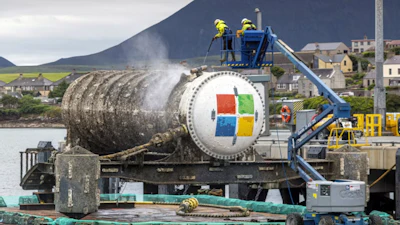 Underwater data centers will accumulate sea life, like this Microsoft data center testing module, which in two years underwater attracted algae, barnacles and sea anemones.