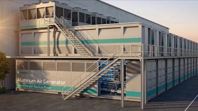 Phinergy's Aluminum-Air Generator depicted in a data center application.