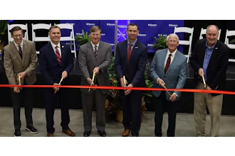 From left to right: Clint Church, Phantom Works Chief Engineer, Massachusetts and Virginia sites; U.S. Congressman Michael Guest; Mississippi Governor Tate Reeves; Luke Colville, President and CEO, Aurora Flight Sciences; U.S. Senator Roger Wicker; U.S Congressman Trent Kelly.