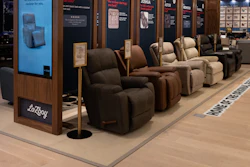 The 'Recliner Runway at a La-Z-Boy showroom in Chicago.