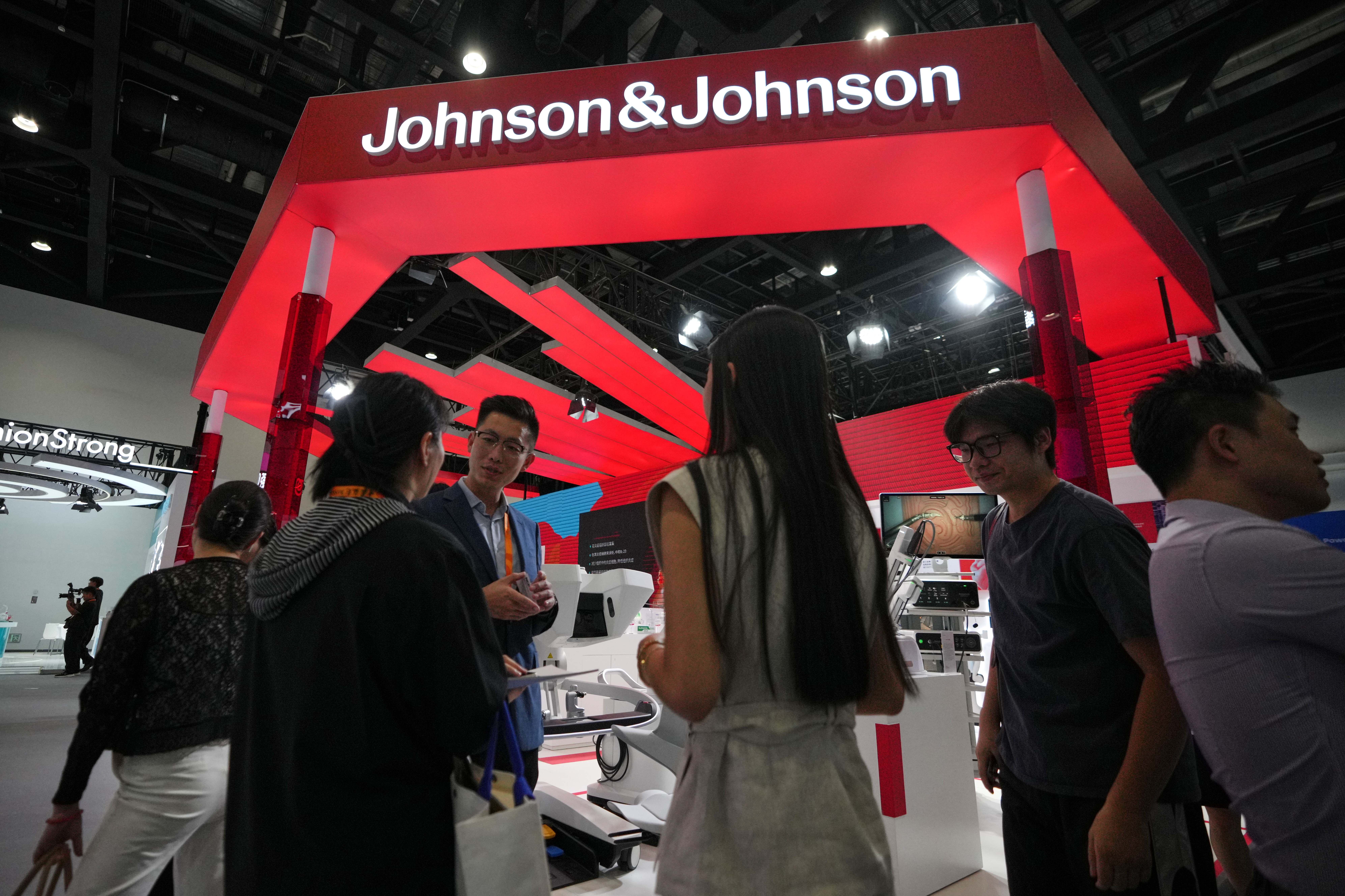 Visitors tour a Johnson & Johnson's booth promoting medical machines at the medical service sector for China International Fair for Trade in Services (CIFTIS) at the Shougang venue in Beijing, Wednesday, Sept. 9, 2026.