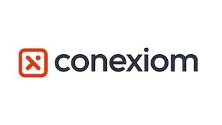 Conexiom logo featuring red-orange icon with white X and dark blue text