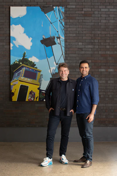 Marc Theermann, CEO of Dynamic Creatures and CTO Farbod Farshidian.