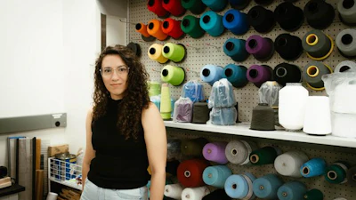 Vanessa Sanchez in her lab at Rice
