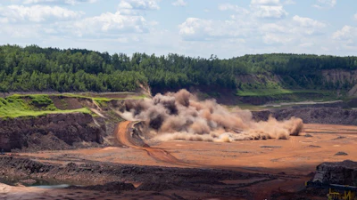 Mesabi Metallics conducts the first production blast at its iron ore mine in Minnesota.