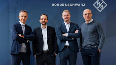 From left: Dr. Thomas Bohne (Rohde & Schwarz), Dr. Kai-Uwe Storek (Neosat), Dr. Robert Wünsche (Phytronic) and Dr. Steffen Bittner (INRADIOS).