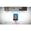 FBI Most Wanted Fraudster poster for Mary Carole McDonnell, charged with bank fraud and identity theft