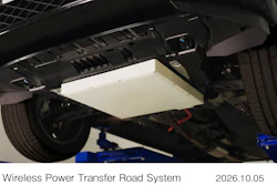 Wireless power transfer charging system installed under vehicle chassis with illuminated receiver panel