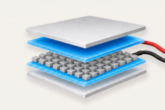 Exploded view diagram of mechanical keyboard switch layers showing white top cap, blue housing, gray switch stem, and electrical connectors