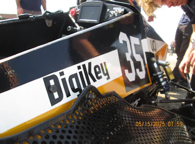 BigAlley branded racing dragster with number 359 at motorsports event