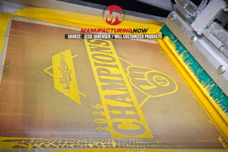 Whirlpool branded appliance component with yellow protective packaging in manufacturing facility