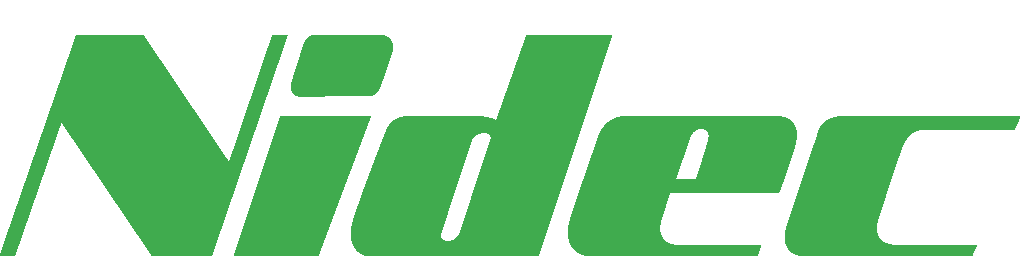 Nidec green corporate logo wordmark