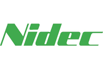 Nidec green corporate logo wordmark
